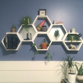 Custom floating shelves